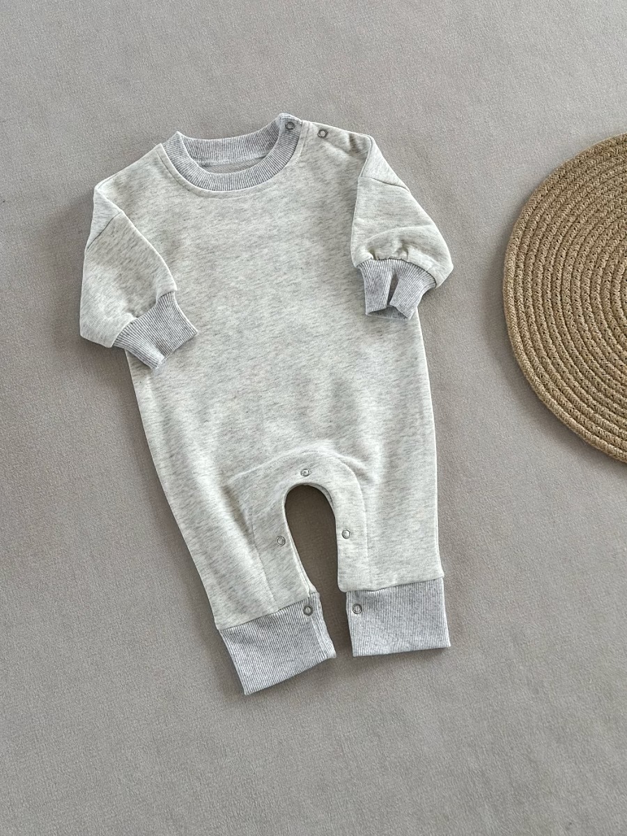 Simple Solid Baby Romper - Spring/Fall