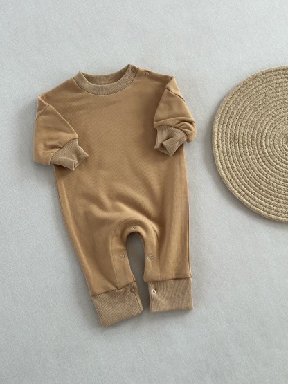 Simple Solid Baby Romper - Spring/Fall