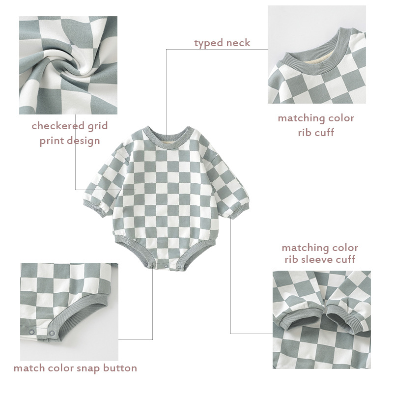 Checkerboard Baby onesie