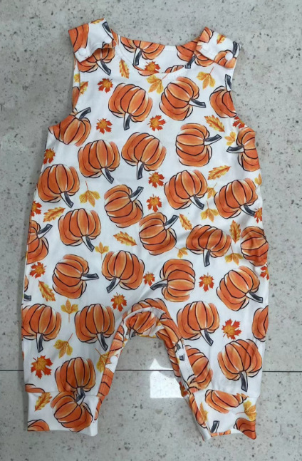 Baby Pumpkin Print Romper