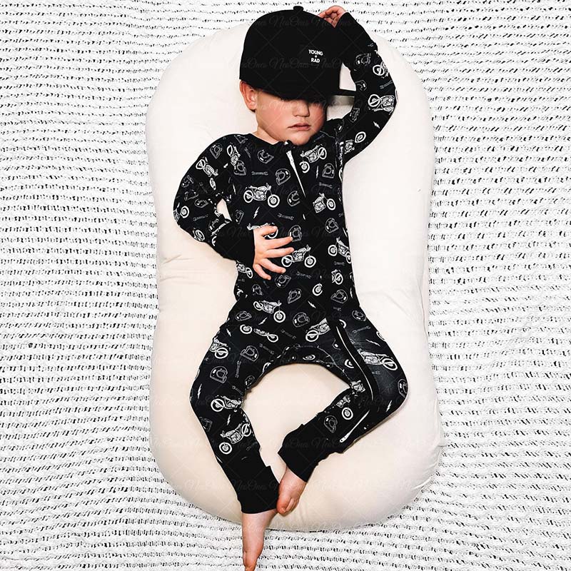 Baby Motorcycle Print Romper