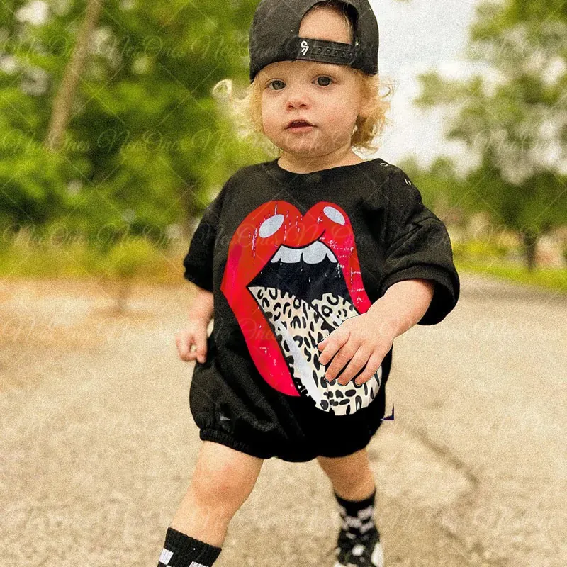 Baby Rolling Stones Print Bodysuit