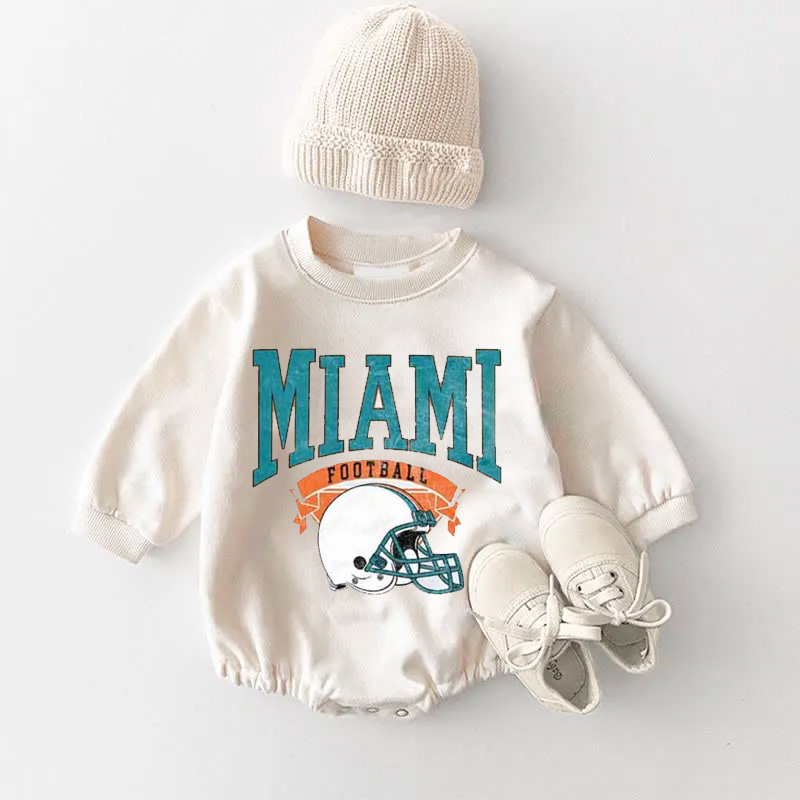 Baby  Football Romper And Matching Adult Hoodie