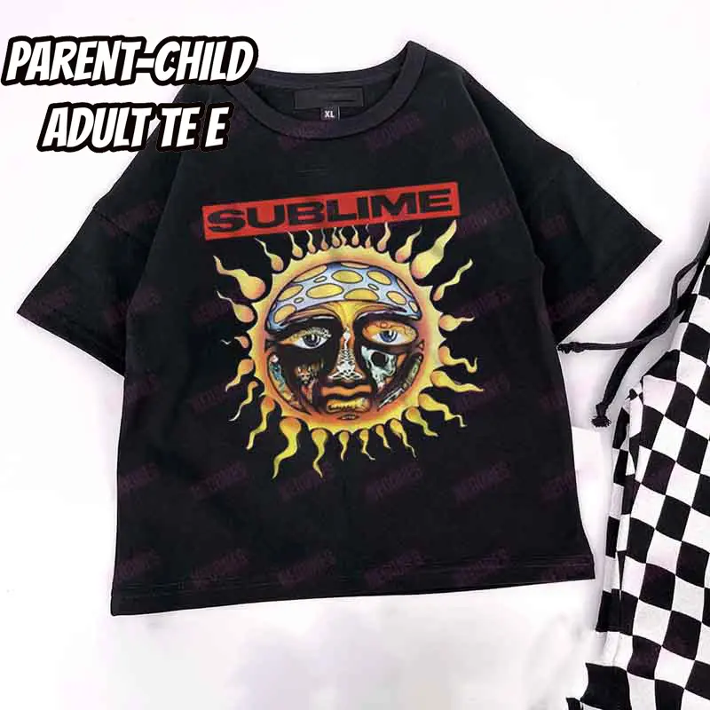 Baby Print Romper and Adult Tee