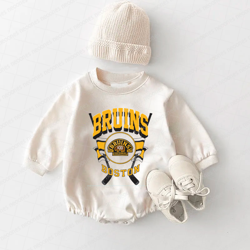 Baby Romper Boston Bruins And Adult T-Shirt