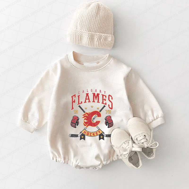 Baby Romper Calgary Flames And Adult T-Shirt