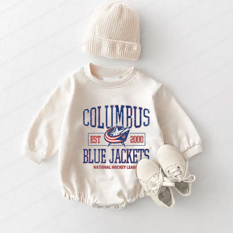 Baby Romper Columbus Blue Jackets And Adult T-Shirt