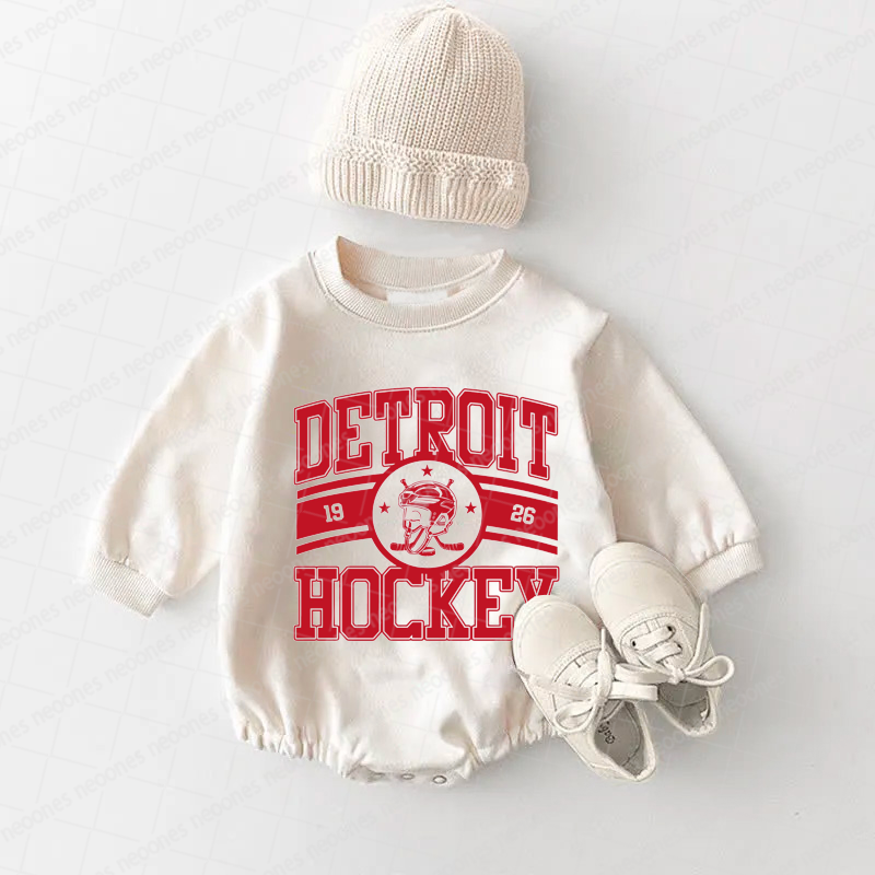 Baby Romper Detroit Red Wings And Adult T-Shirt
