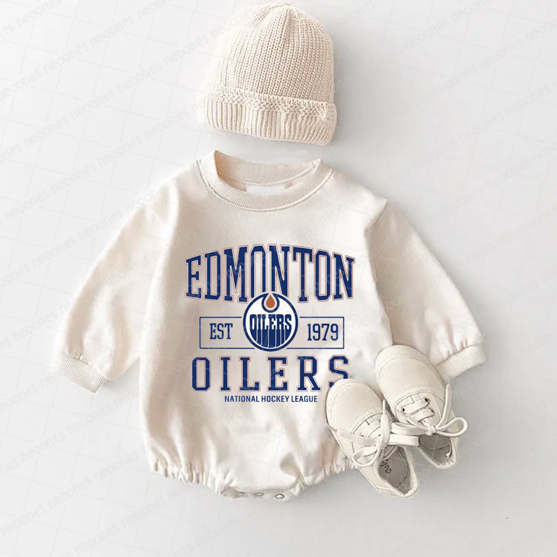 Baby Romper Edmonton Oilers And Adult T-Shirt