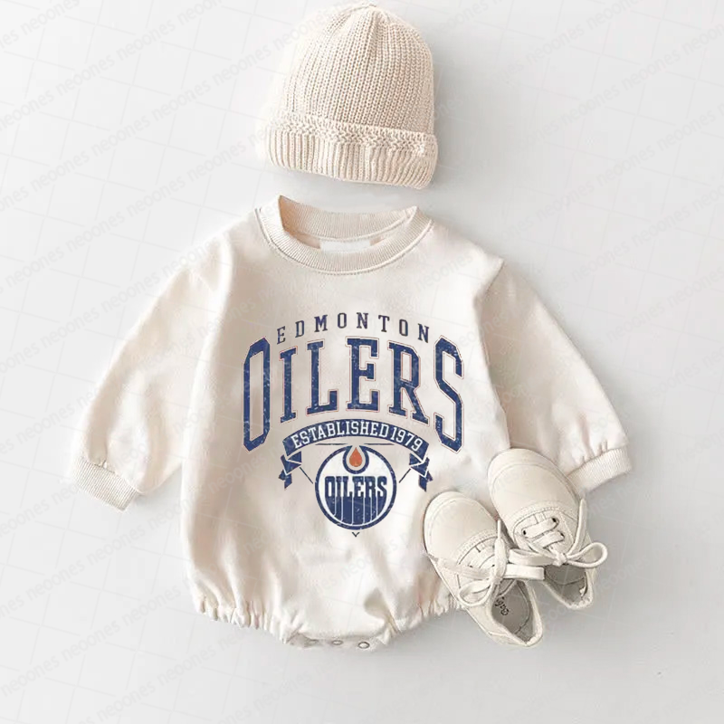 Baby Romper Edmonton Oilers And Adult T-Shirt