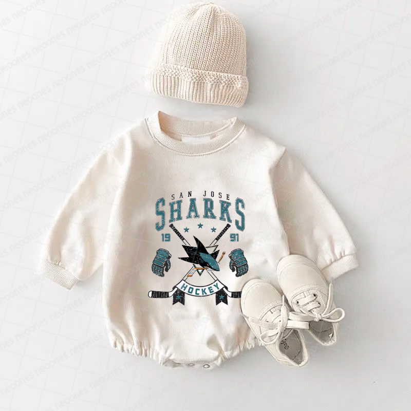 Baby Romper San Jose Sharks And Adult T-Shirt