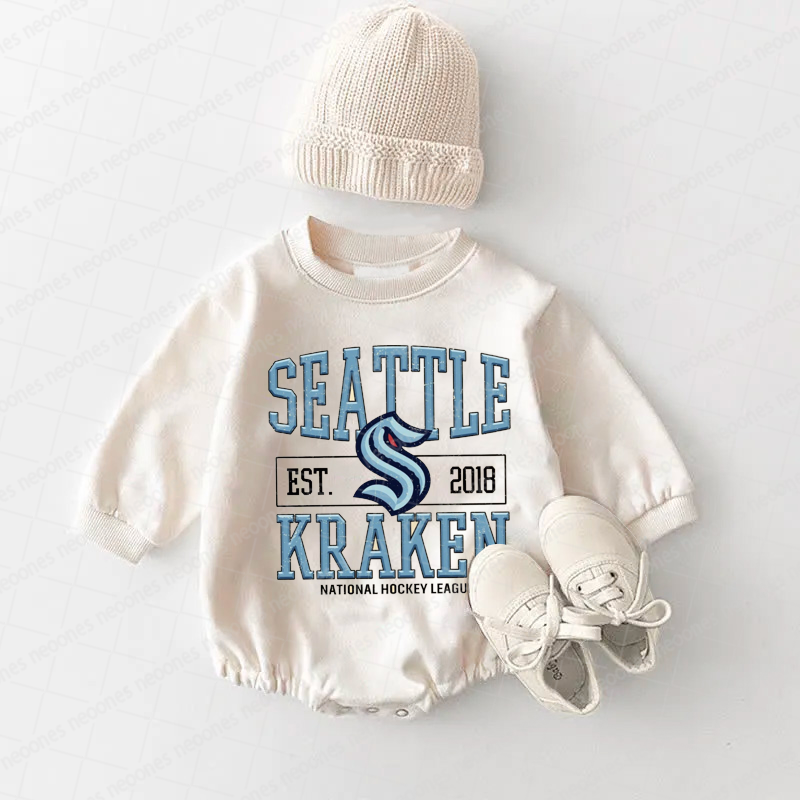 Baby Romper Seattle Kraken And Adult T-Shirt
