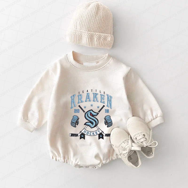 Baby Romper Seattle Kraken And Adult T-Shirt