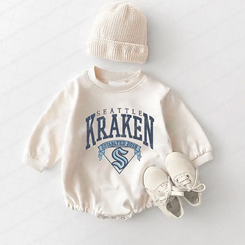 Baby Romper Seattle Kraken And Adult T-Shirt