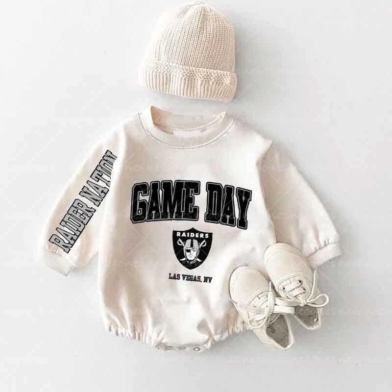 Baby Raider Nation Romper and Adult Sweatshirt
