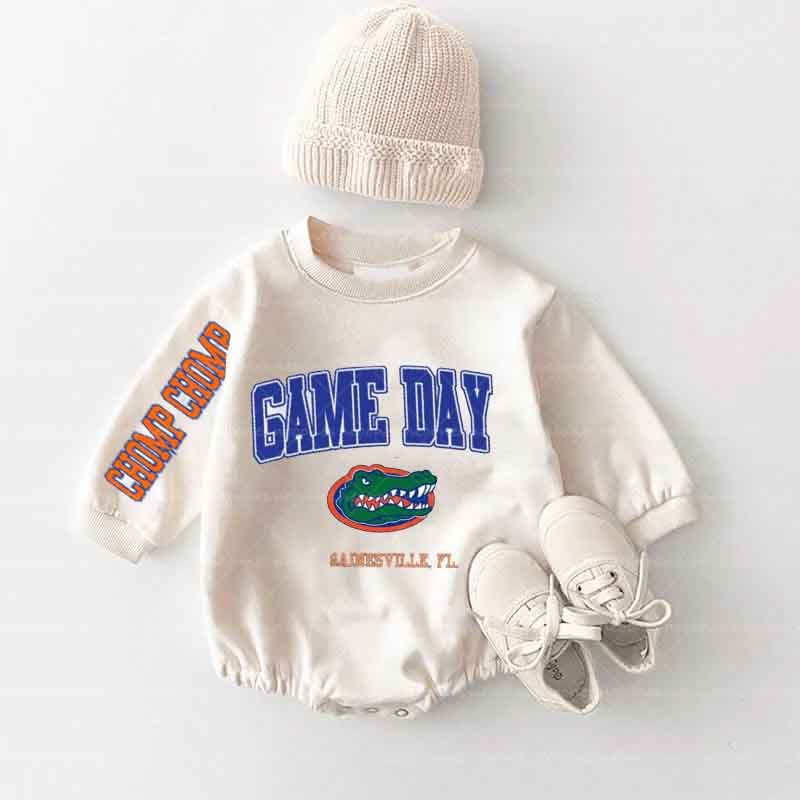 Baby Chomp Romper and Adult Sweatshirt