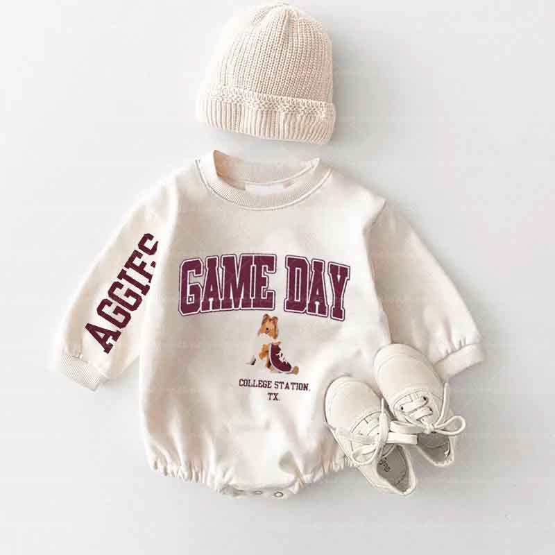Baby Aggies Romper and Adult Sweatshirt