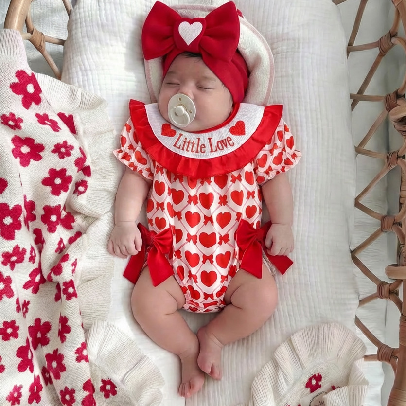 Baby Girl Valentine's Day Romper