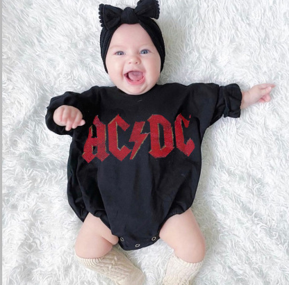 Baby ACDC Print Romper