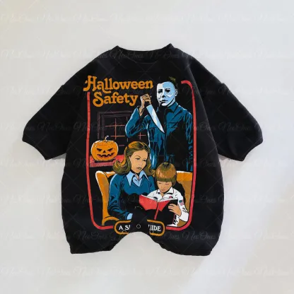 Baby Halloween Safety Print Romper