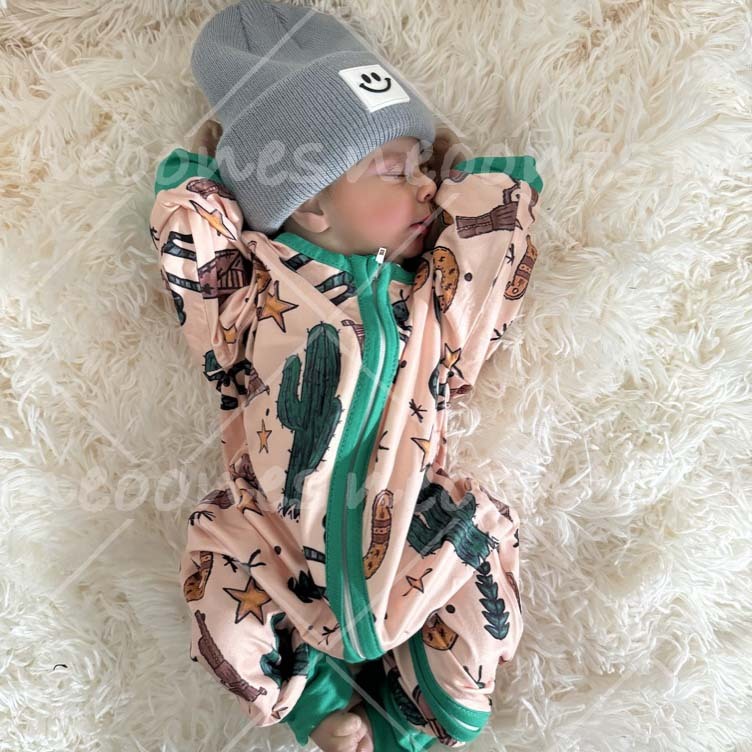 Baby Cowboy Print Romper