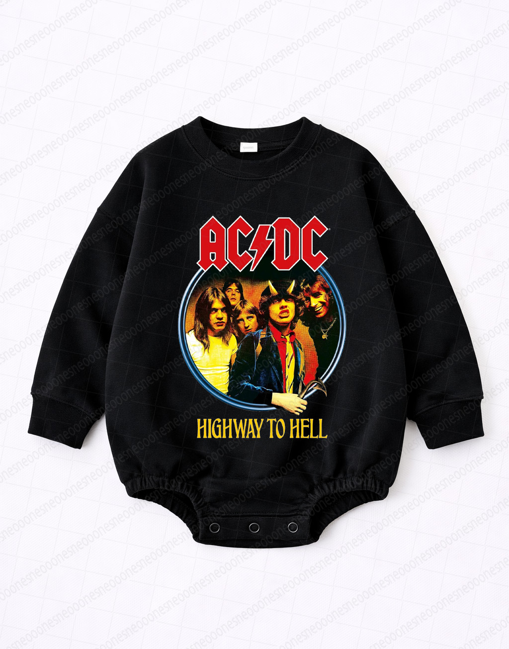 Baby Band Printed Romper And Adult Sweater