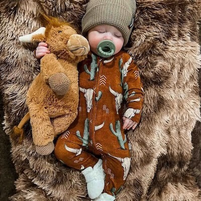 Baby Cow Print Romper