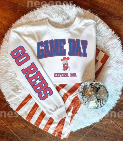 Baby Go Rebs Romper and Adult Sweatshirt