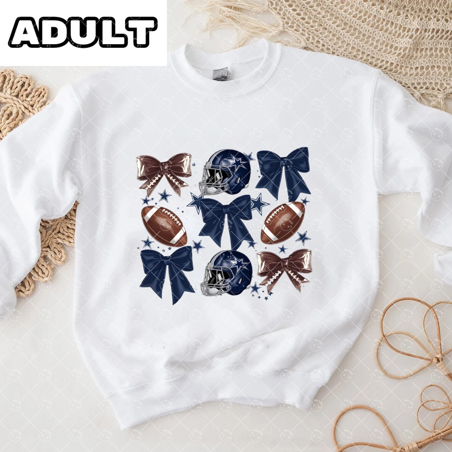 Baby football Romper and Adult Sweatshirt