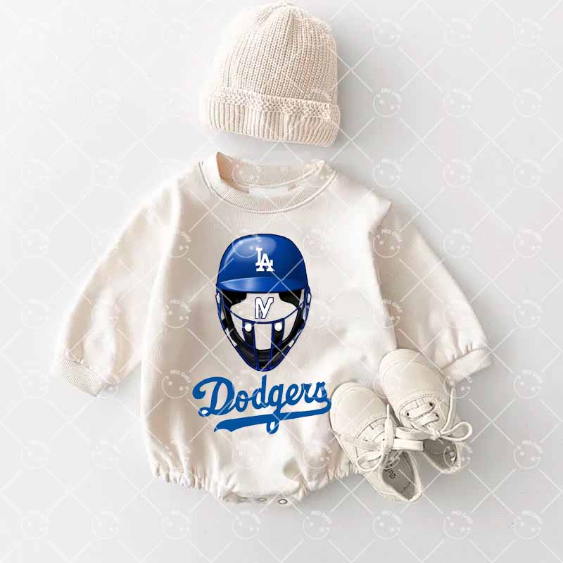 Baby Los Angeles Dodgers Baseball Romper and Adult Sweatshirt