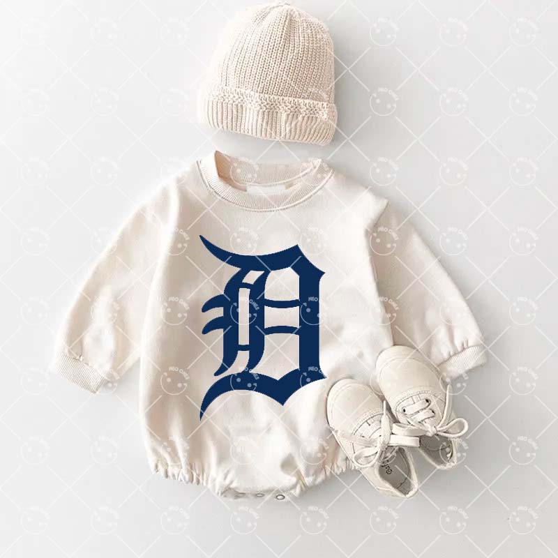 Baby Detroit Tigers Baseball Romper and Adult Sweatshirt