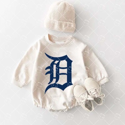 Baby Detroit Tigers Baseball Romper and Adult Sweatshirt