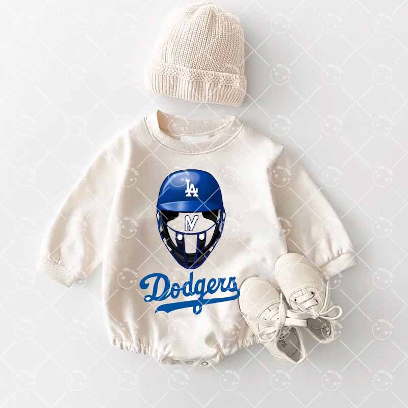 Baby Los Angeles Dodgers Baseball Romper and Adult Sweatshirt