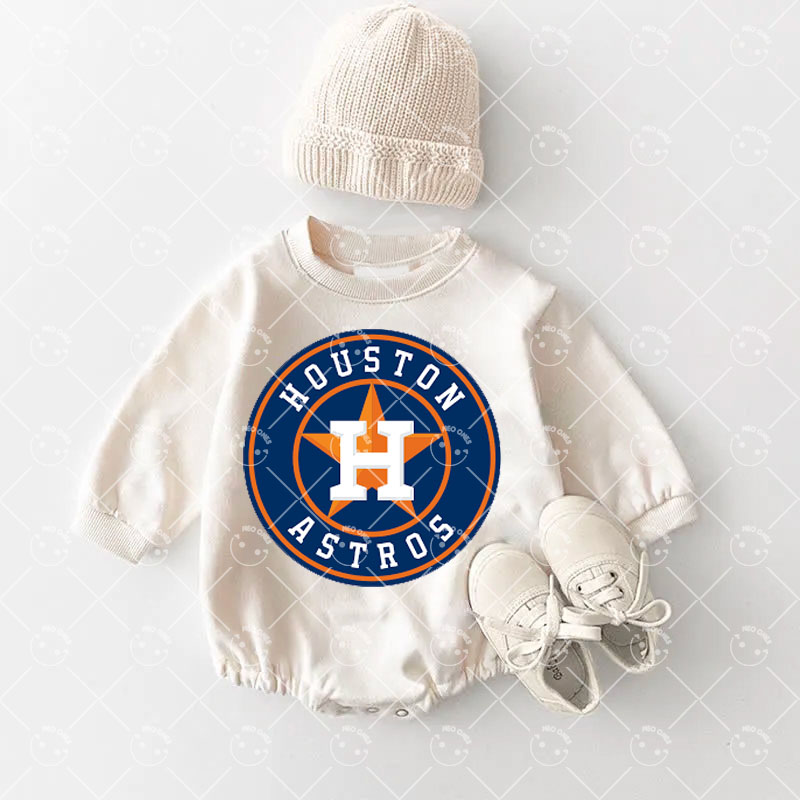 Baby Houston Astros Baseball Romper and Adult Sweatshirt