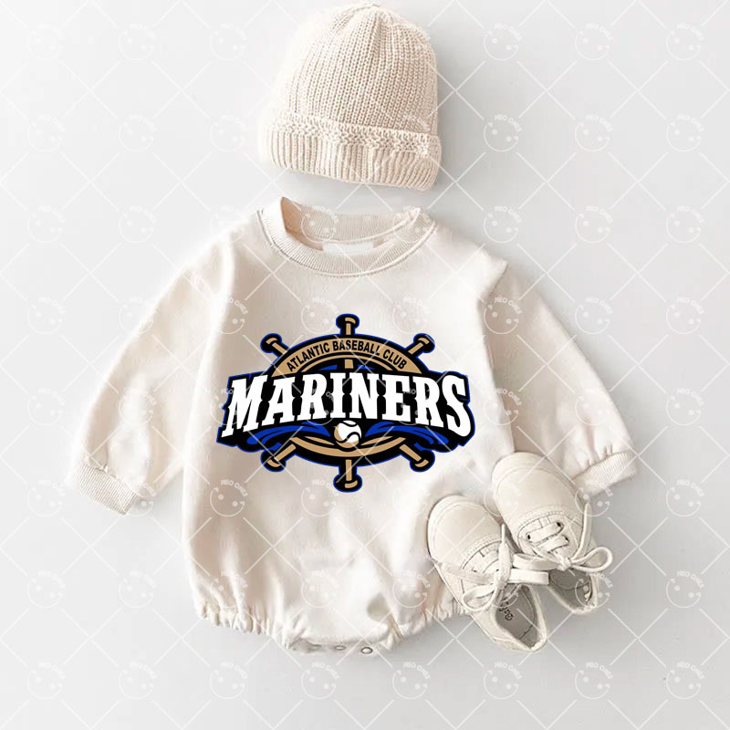 Baby Seattle Mariners Baseball Romper and Adult Sweatshirt