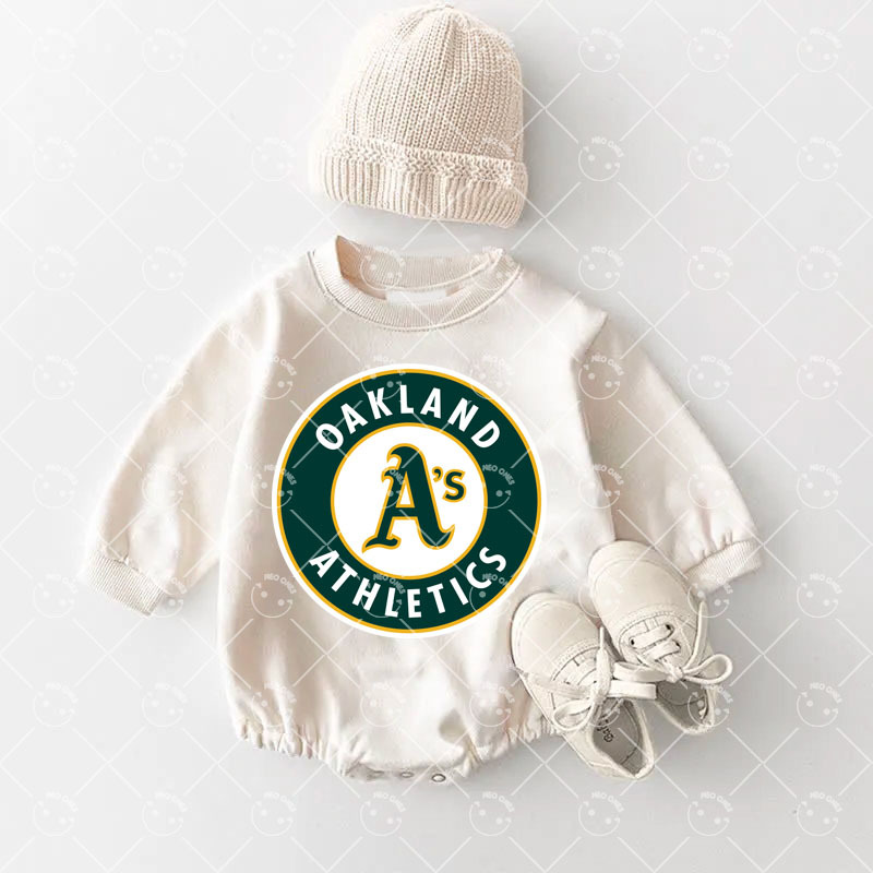 Baby Oakland Athletics Baseball Romper and Adult Sweatshirt