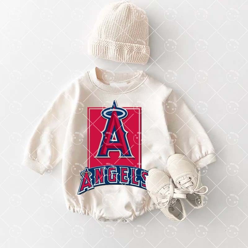 Baby Los Angeles Angels Baseball Romper and Adult Sweatshirt