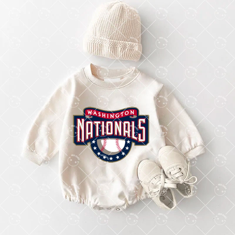 Baby Washington Nationals Baseball Romper and Adult Sweatshirt