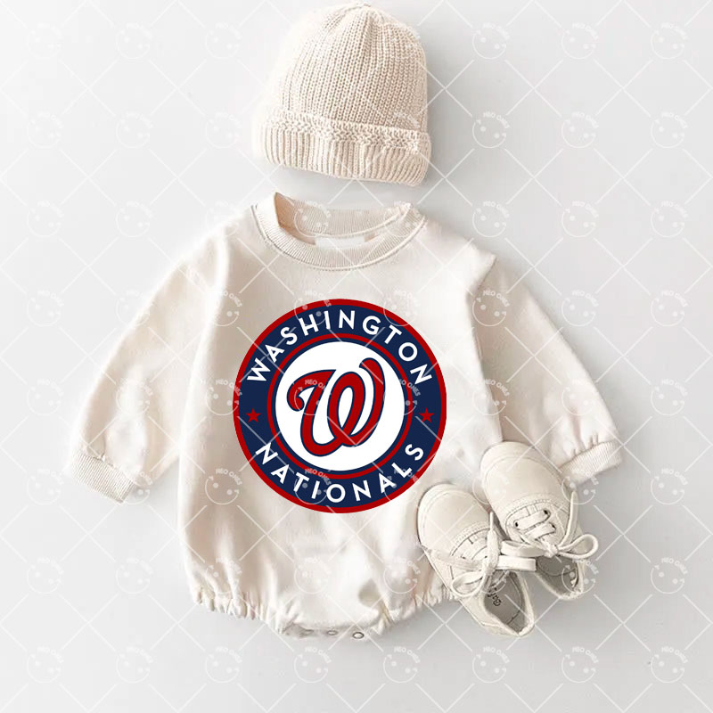 Baby Washington Nationals Baseball Romper and Adult Sweatshirt
