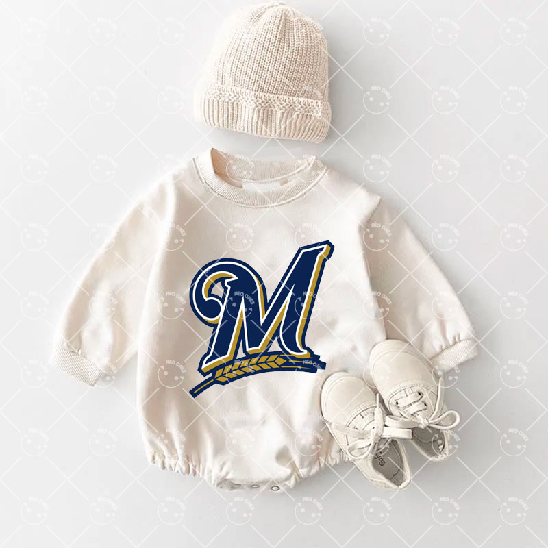 Baby Milwaukee Brewers Baseball Romper and Adult Sweatshirt
