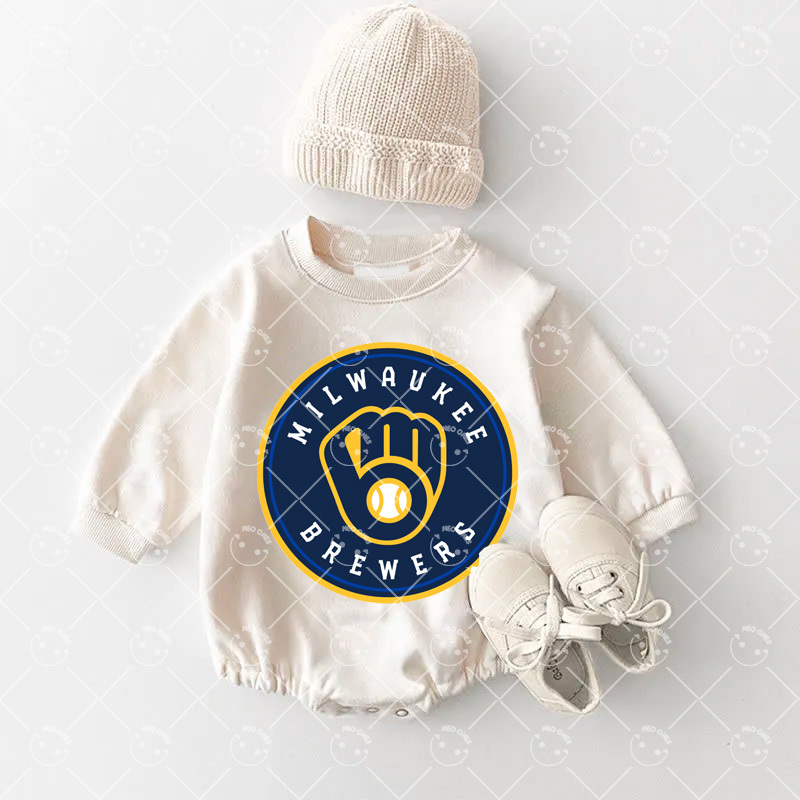 Baby Milwaukee Brewers Baseball Romper and Adult Sweatshirt