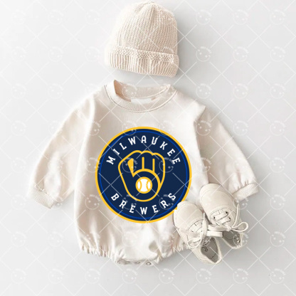 Baby Milwaukee Brewers Baseball Romper and Adult Sweatshirt
