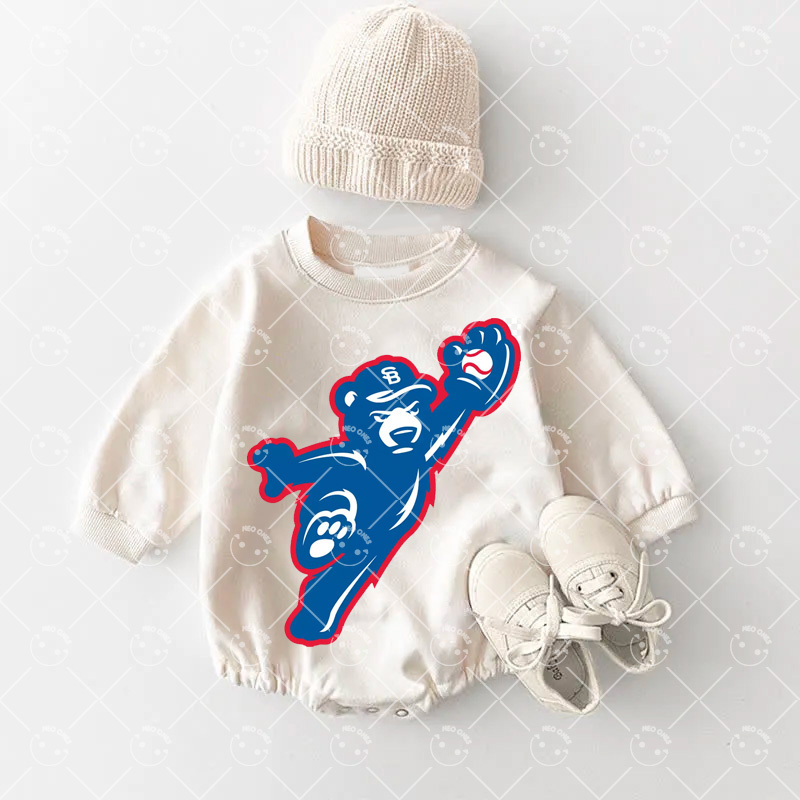 Baby Chicago Cubs Baseball Romper and Adult Sweatshirt