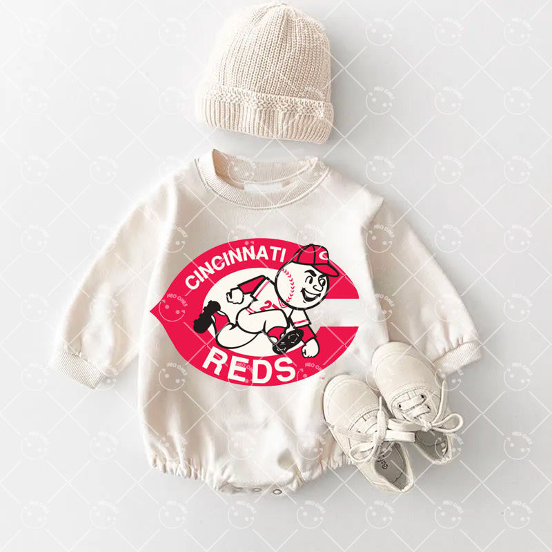 Baby Cincinnati Reds  Baseball Romper and Adult Sweatshirt