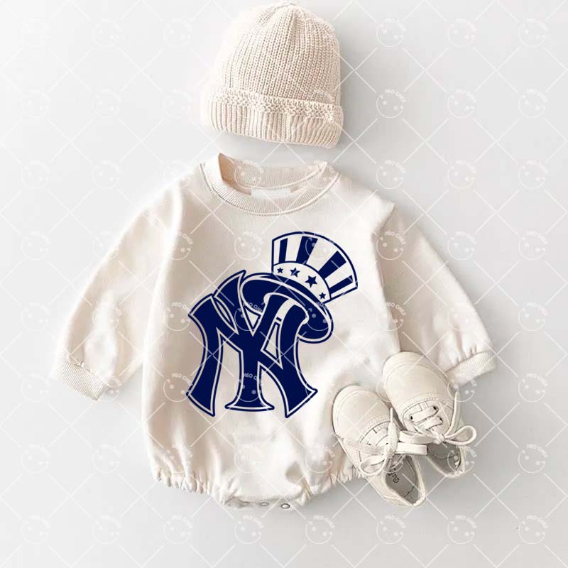 Baby Los Angeles Dodgers Baseball Romper and Adult Sweatshirt