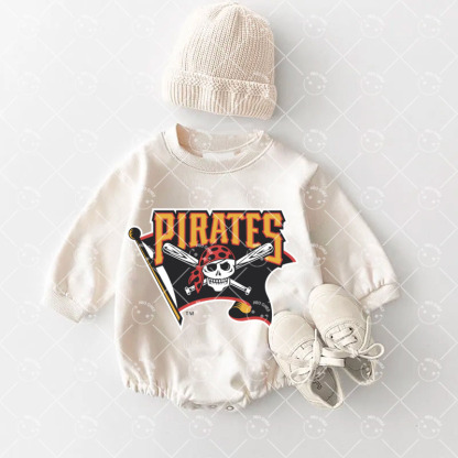 Baby Pittsburgh Pirates  Baseball Romper and Adult Sweatshirt
