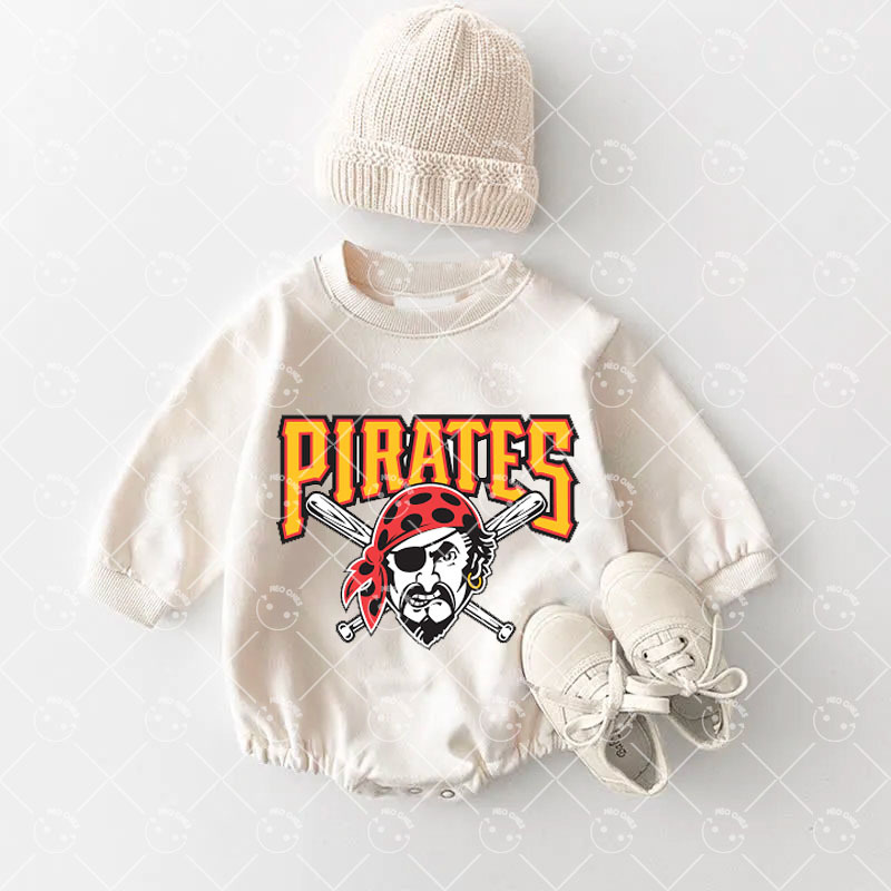 Baby Pittsburgh Pirates Baseball Romper and Adult Sweatshirt