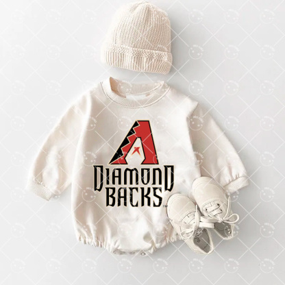 Baby Diamondbacks Baseball Romper and Adult Sweatshirt