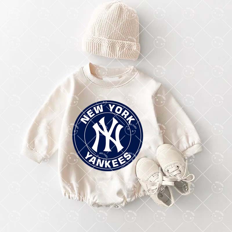 Baby New York Yankees Baseball Romper and Adult Sweatshirt