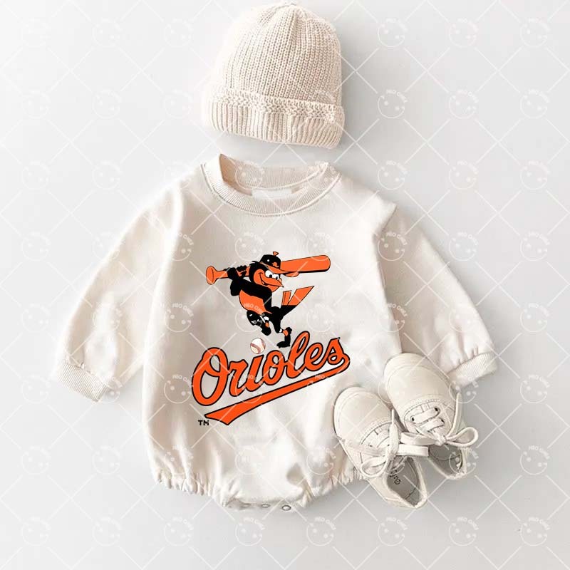 Baby Baltimore Orioles Baseball Romper and Adult Sweatshirt